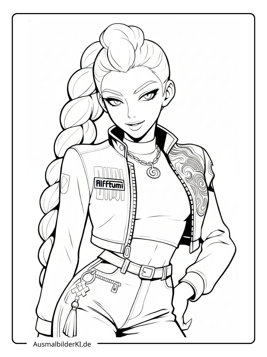 Kpop Demon Hunters Ausmalbilder Rumi (4)