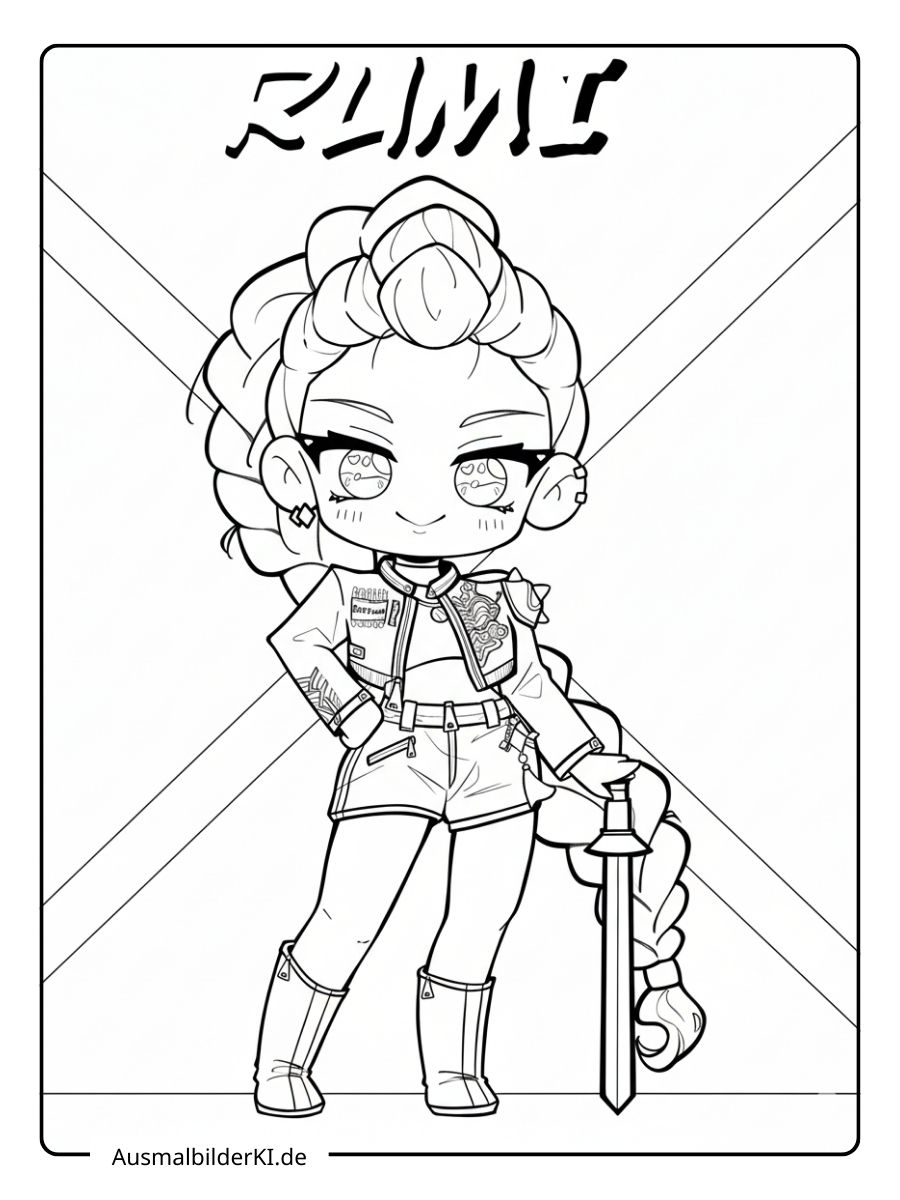 Kpop Demon Hunters Ausmalbilder Rumi