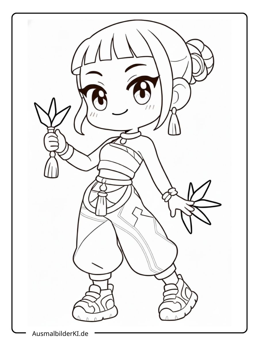 Kpop Demon Hunters Ausmalbilder Zoey (3)