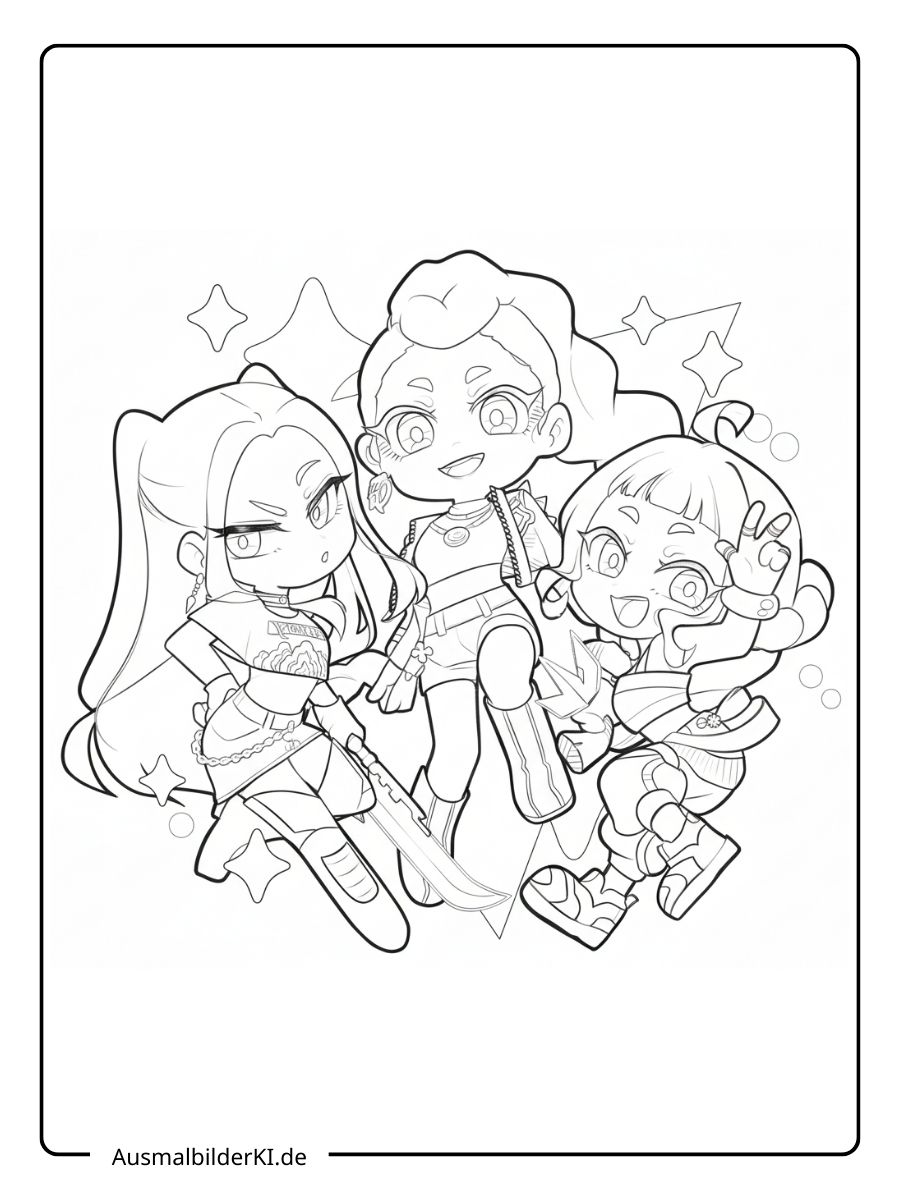 Kpop Demon Hunters Ausmalbilder​ (13)