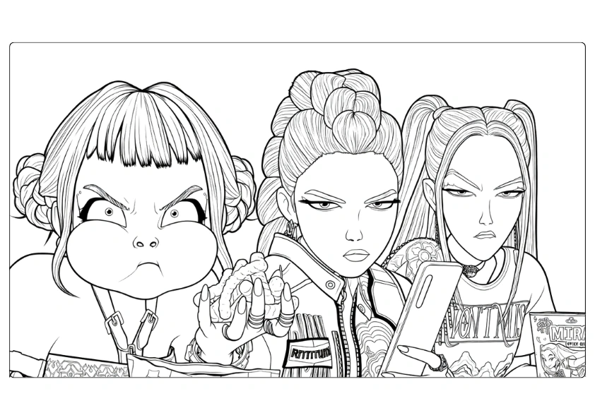 Kpop demon hunter ausmalbider (8)