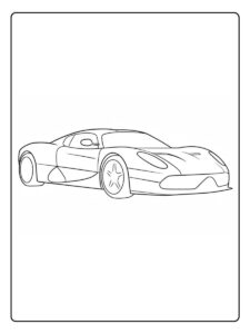 Lamborghini Ausmalbild Einfache Konturen eines Sportwagens