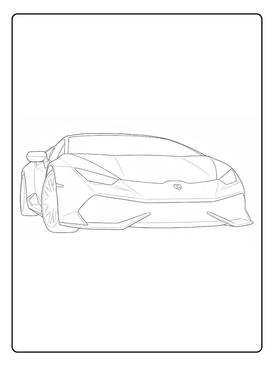 Lamborghini Ausmalbild Sportwagen Umriss