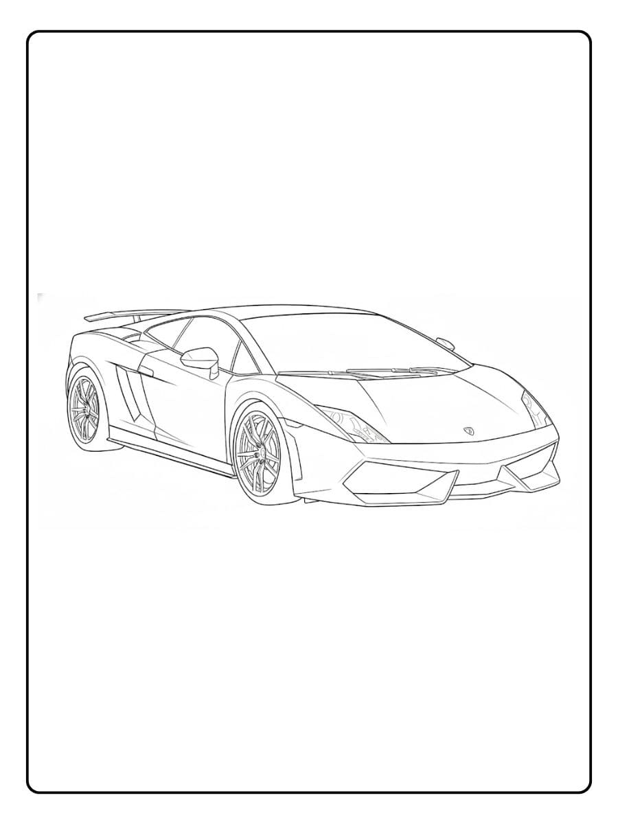 Lamborghini Gallardo Ausmalbild Einfache Umrisszeichnung