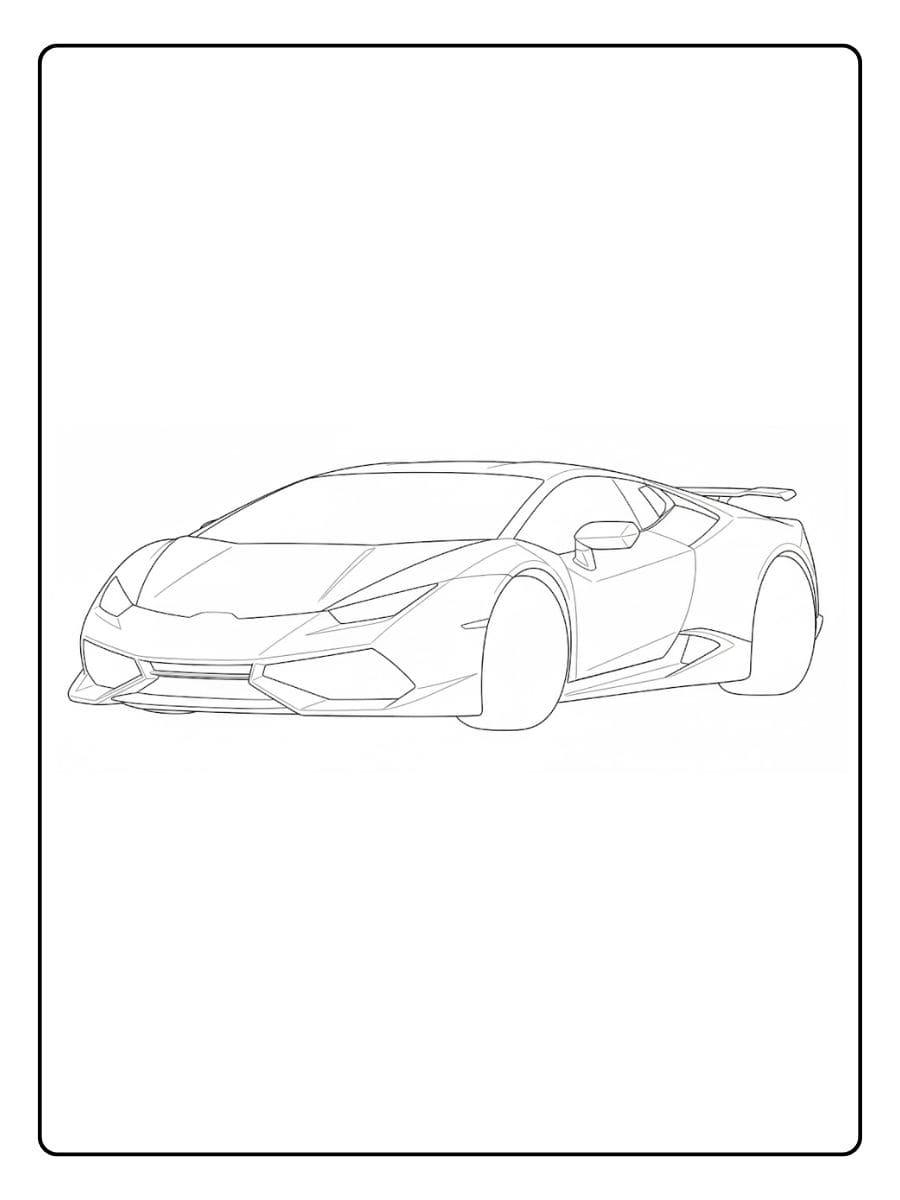 Lamborghini Huracán Ausmalbild Sportwagen Umriss