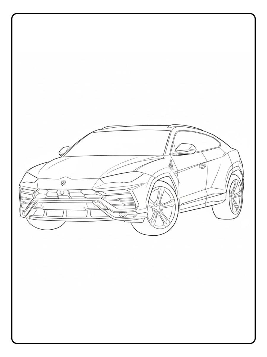 Lamborghini Urus Ausmalbilder Einfache Skizze