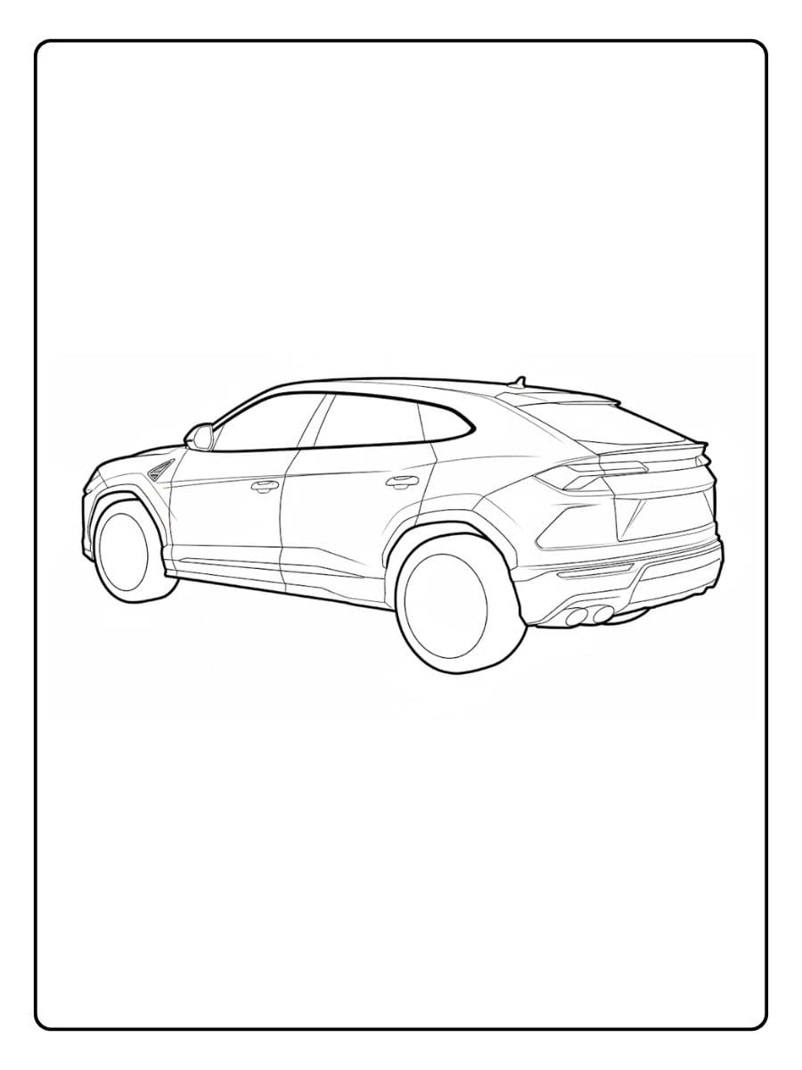 Lamborghini Urus Ausmalbilder Einfache Umrisszeichnung