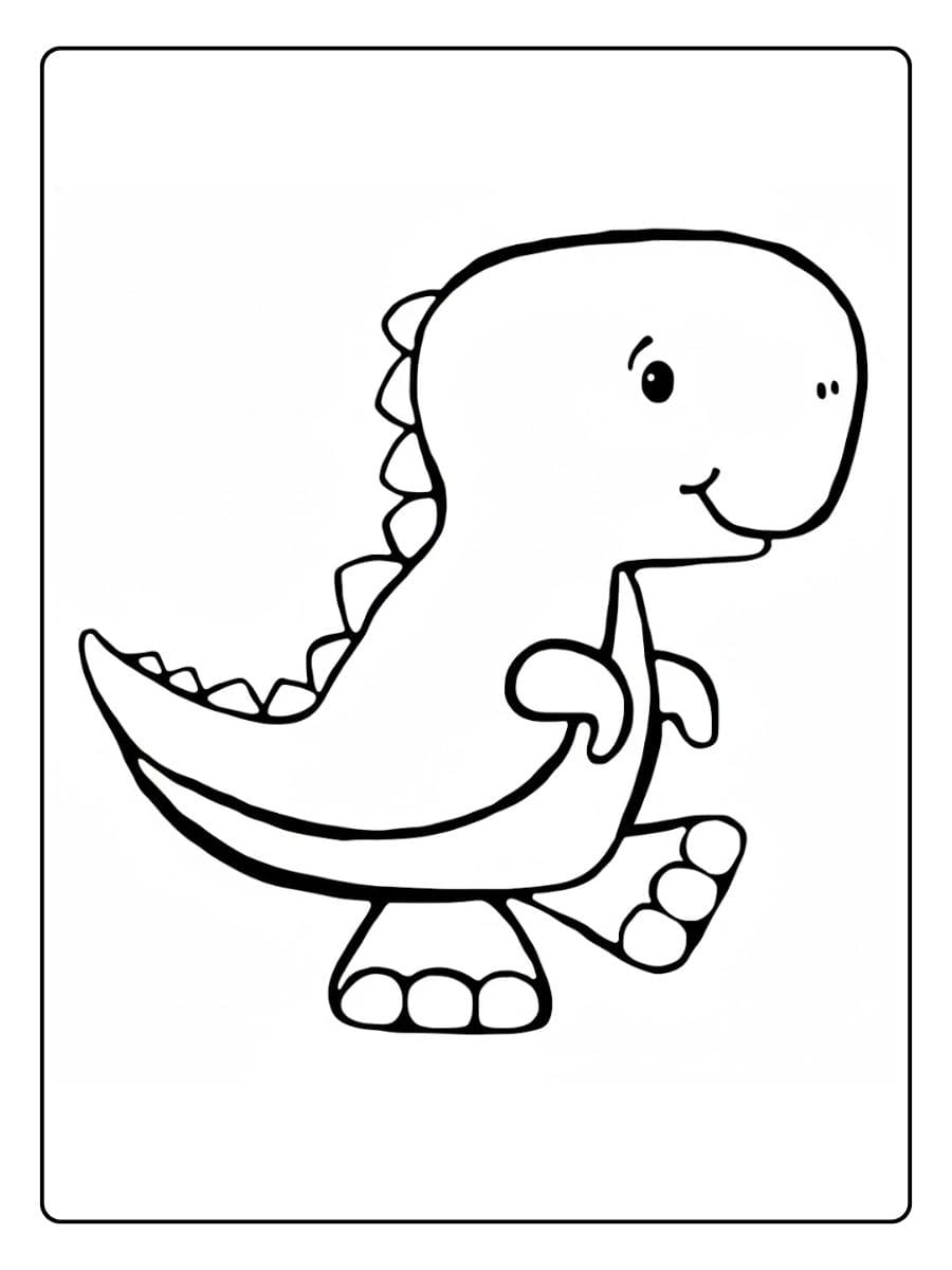 Lustige Dino Ausmalbilder für Kleinkinder