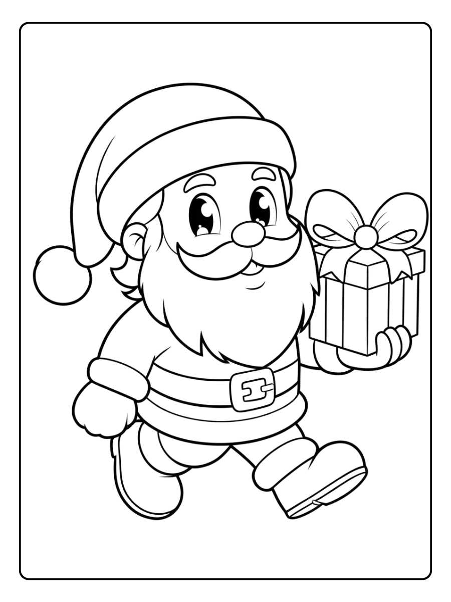 Lustige Weihnachtsmann Weihnachts Ausmalbilder