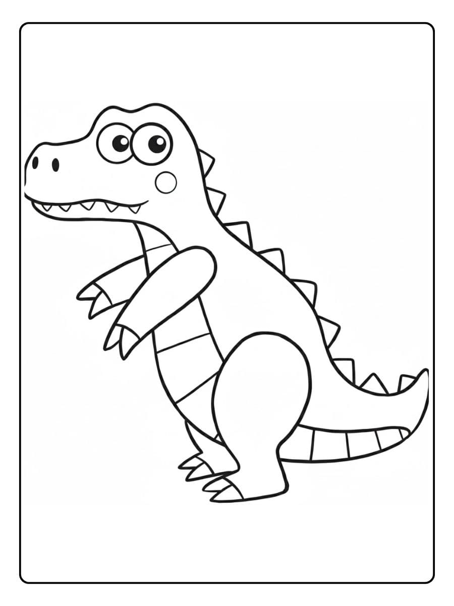 Lustiger Oranger Dino Dino Ausmalbilder