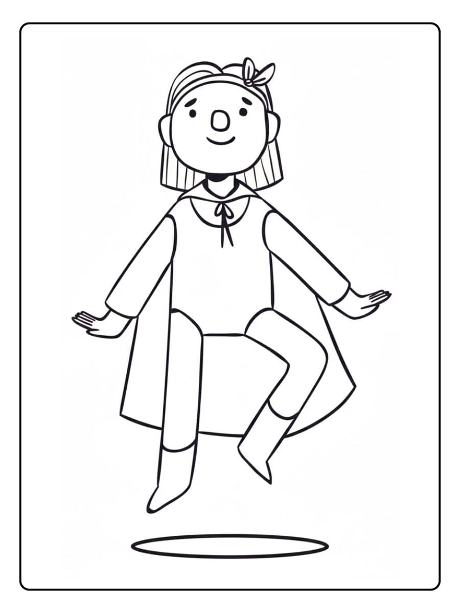 Mädchen Superheld ausmalbilder