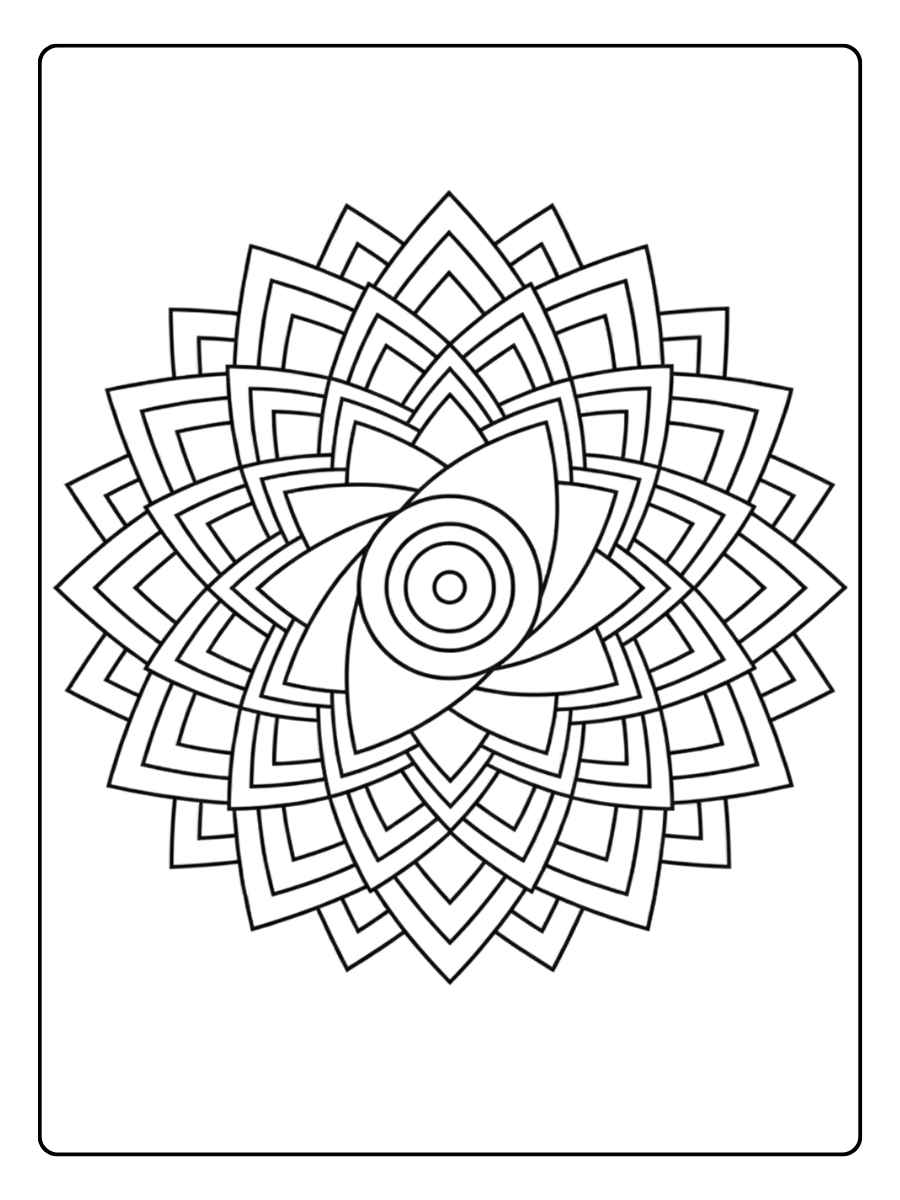 Mandala Ausmalbilder Blumen Geometrie