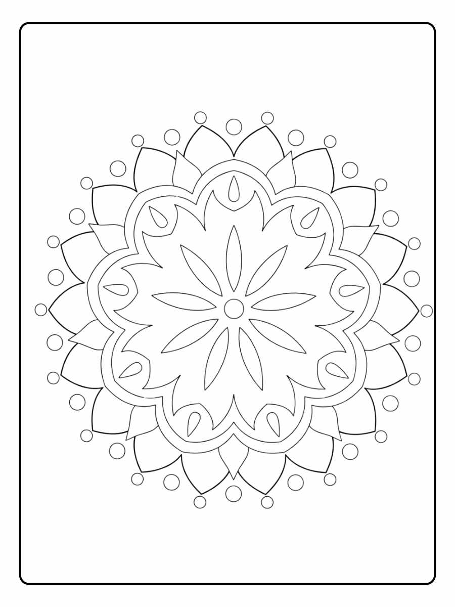 Mandala Ausmalbilder Das elegante Blumenmuster