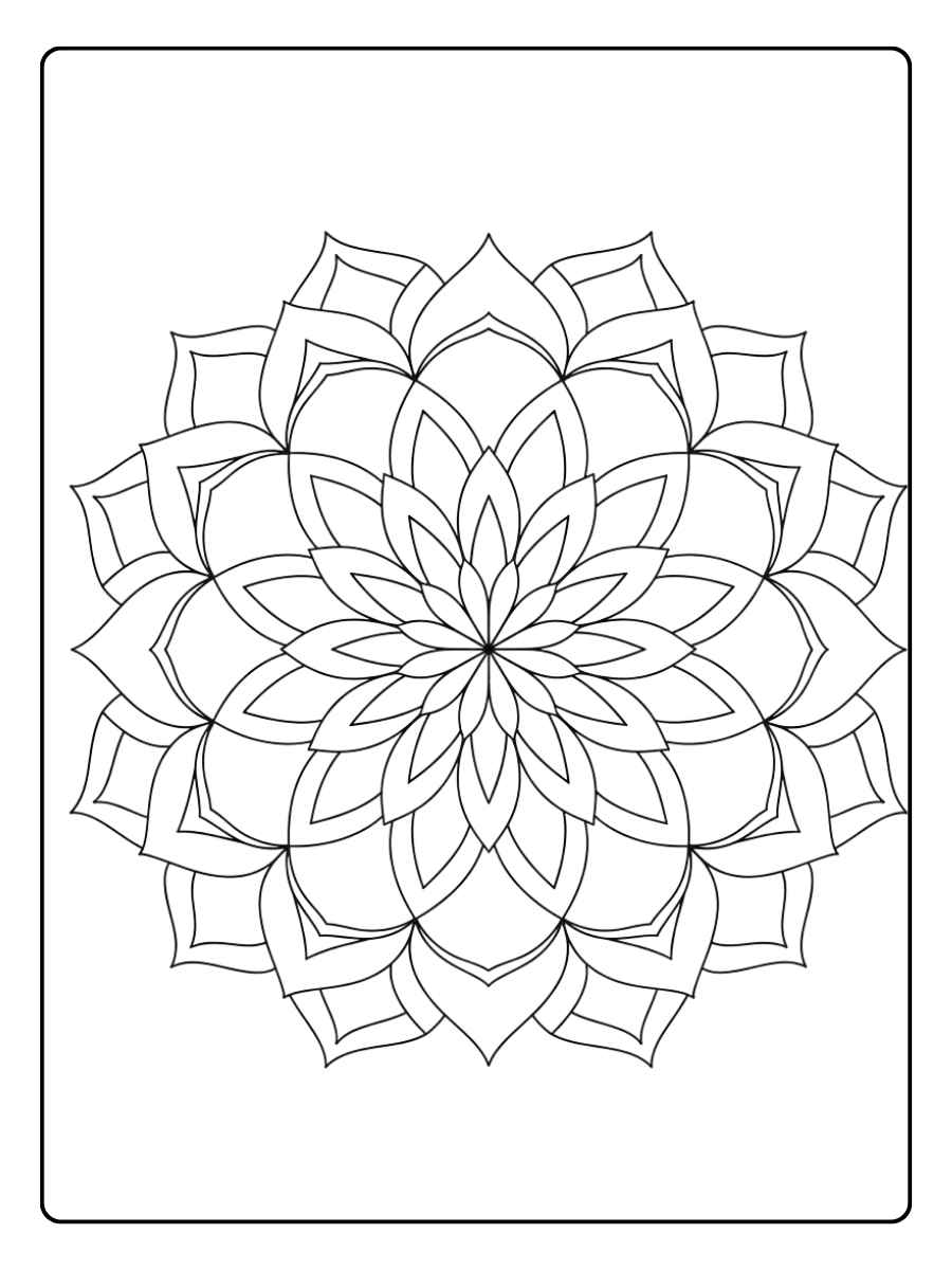 Mandala Ausmalbilder Komplexes Design