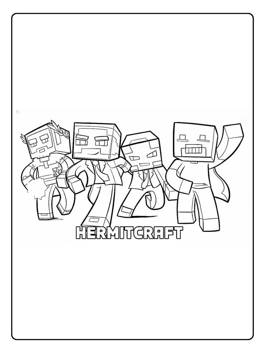 Minecraft Ausmalbilder Abenteuerlicher Minecraft Held mit Schwert