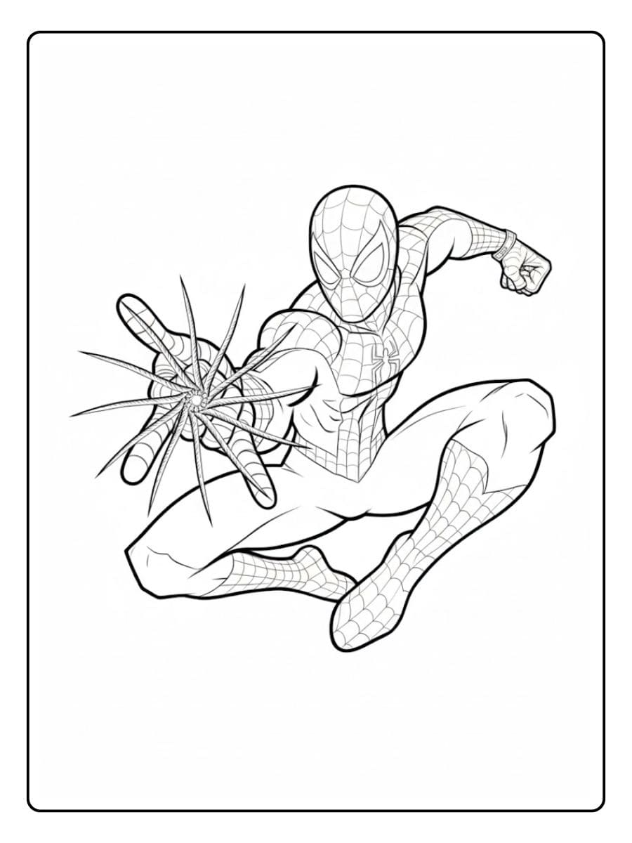 Minimalistische Spiderman Ausmalbilder für Ausmalfans