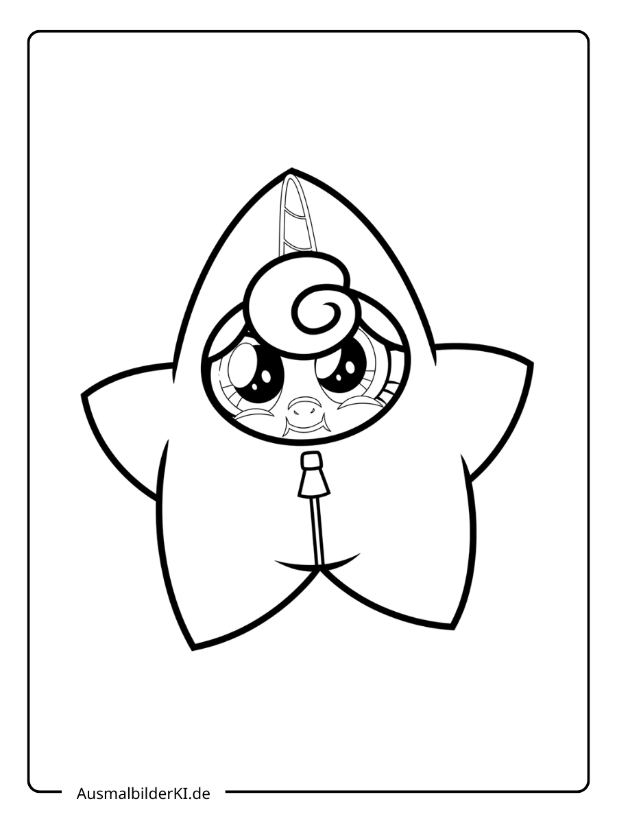 Kleines My Little Pony in einem gemütlichen Sternen-Einteiler.