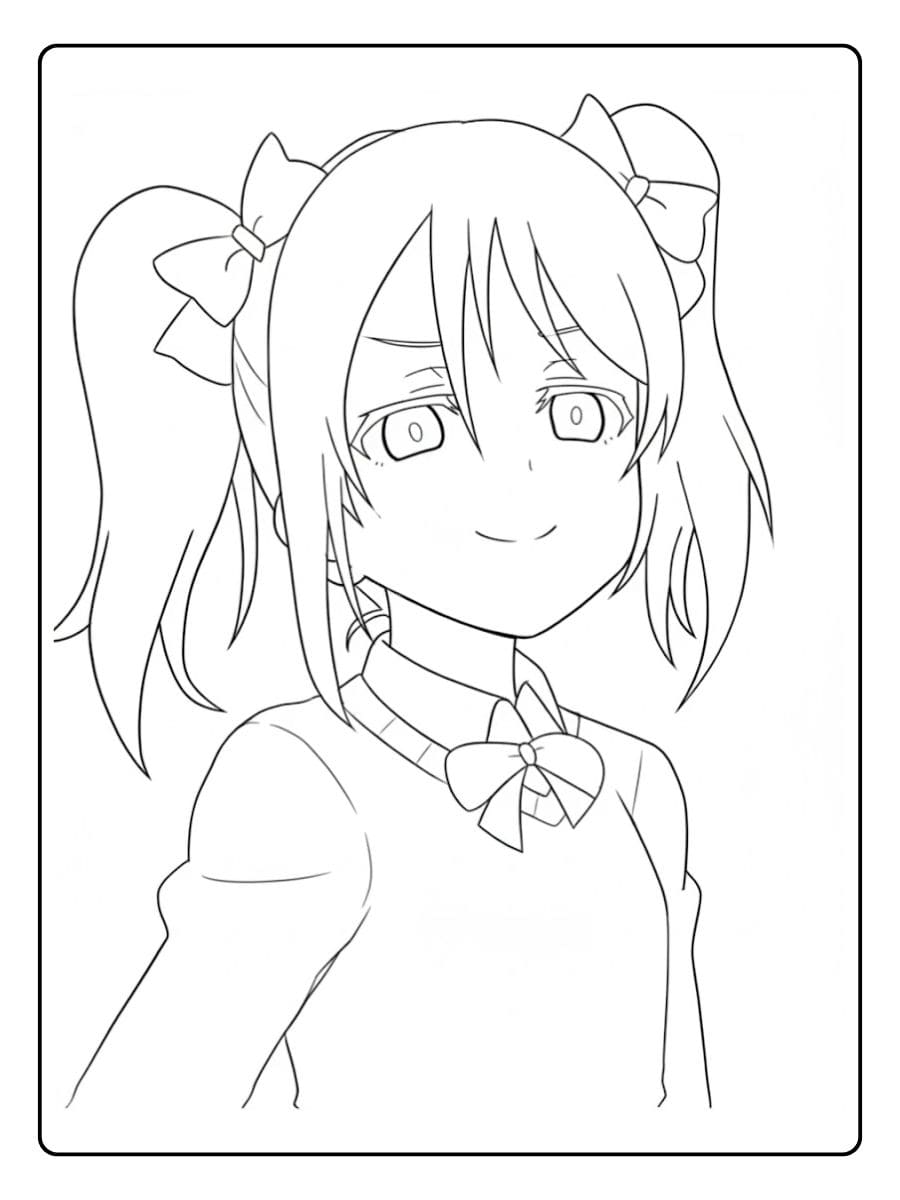 Nico Yazawa Fanart Anime Ausmalbilder für Mädchen