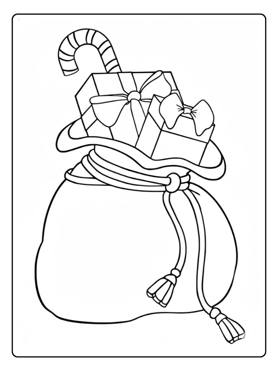 Nikolaus mit Weihnachtsgeschenk Ausmalbilder Weihnachten Grundschule