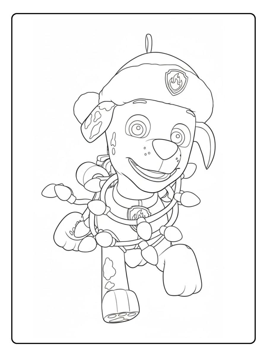 Paw Patrol Weihnachten Ausmalbilder Die Fellfreunde in Winterkleidung