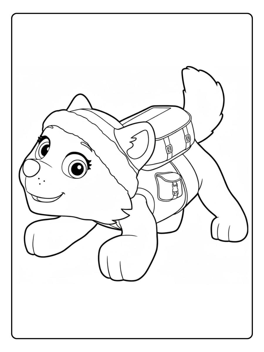 Paw Patrol Weihnachten Ausmalbilder Die Welpen im Festkranz