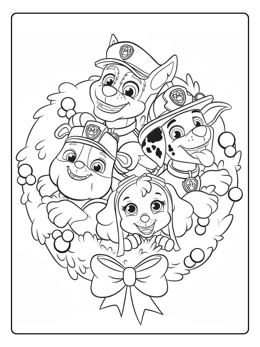 Paw Patrol Weihnachten Ausmalbilder Festliche Welpenabenteuer