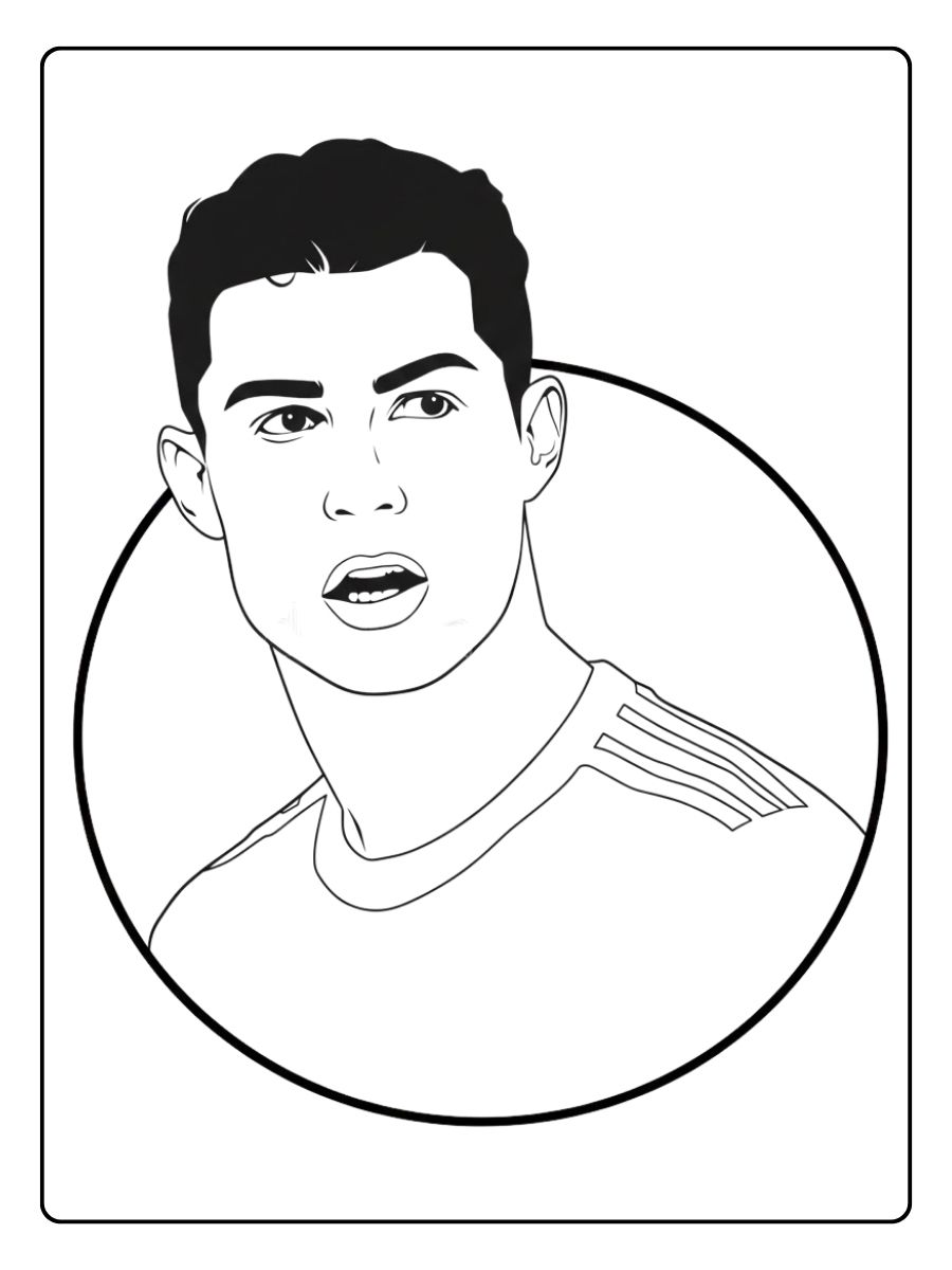 Ronaldo Ausmalbilder Cristiano Ronaldo im Porträt