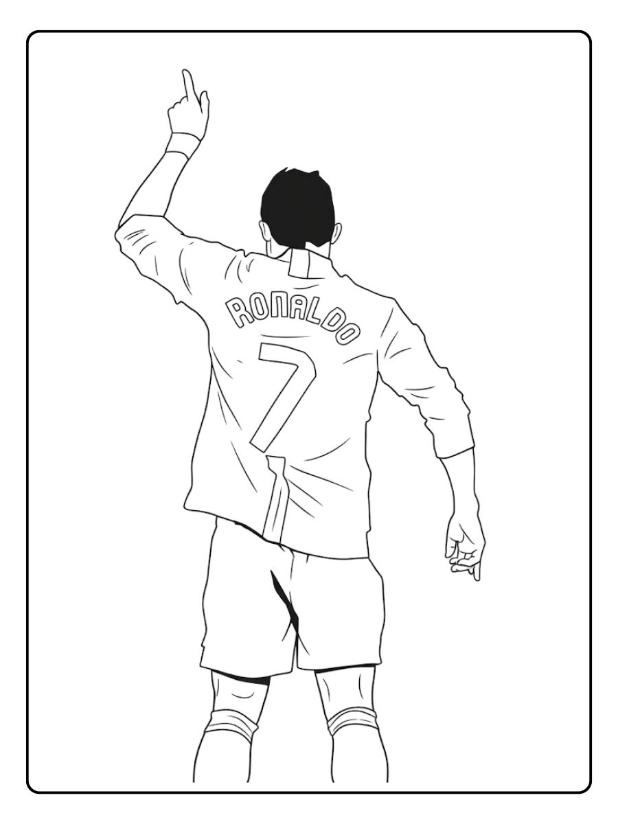 Ronaldo Ausmalbilder Der Spieler im Stadion