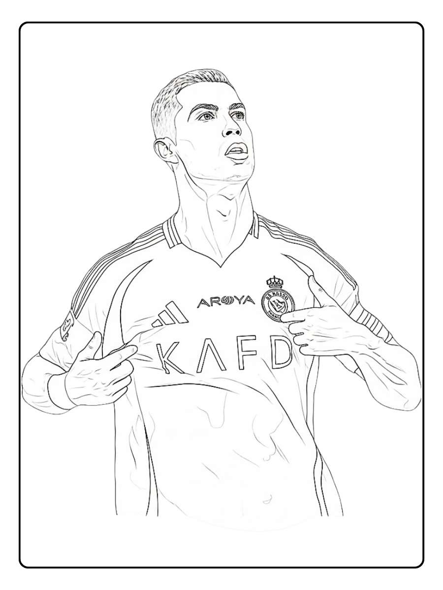 Ronaldo Ausmalbilder Der Star im Trikot