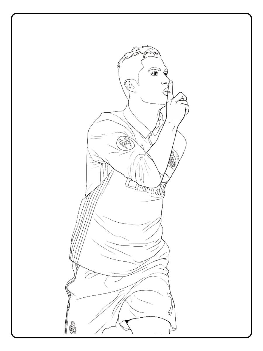 Ronaldo Ausmalbilder Jubelnder Superstar