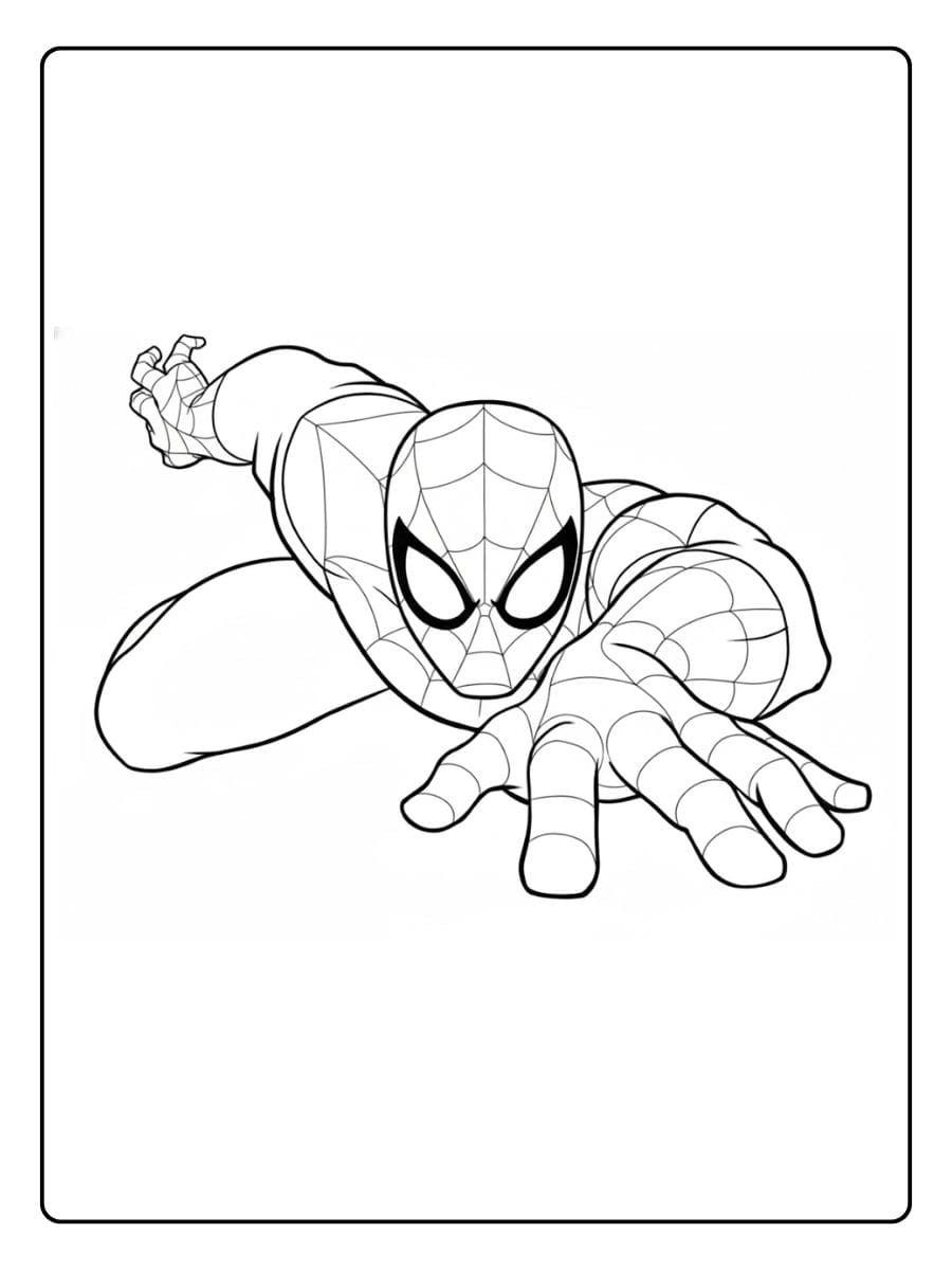 SpiderMan Ausmalbilder Einfache Umrisse