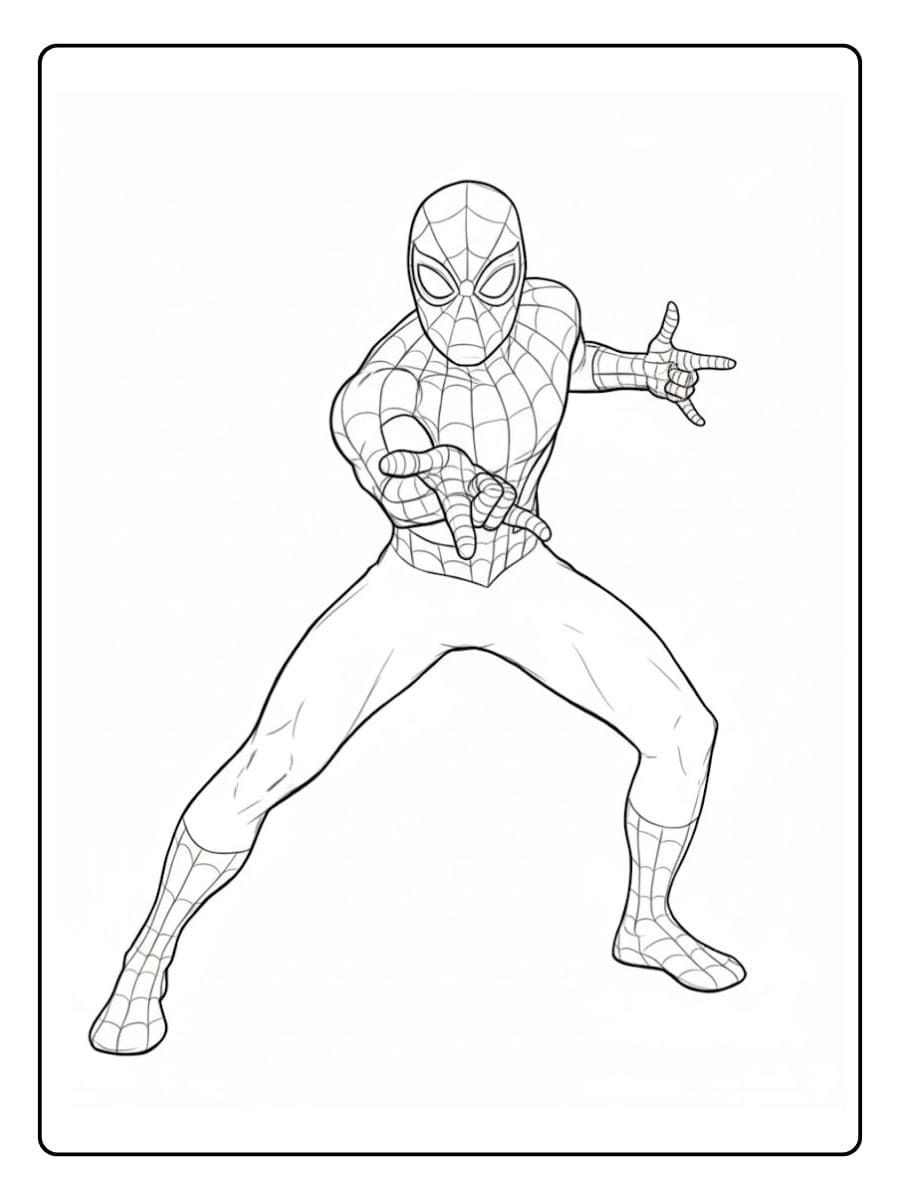 Spiderman Ausmalbilder Einfache Umrisszeichnung (2)