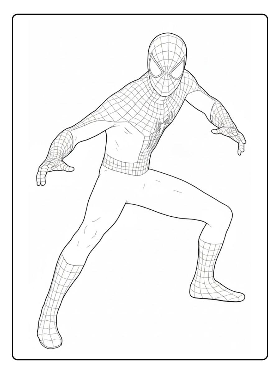 Spiderman Ausmalbilder Einfache Umrisszeichnung