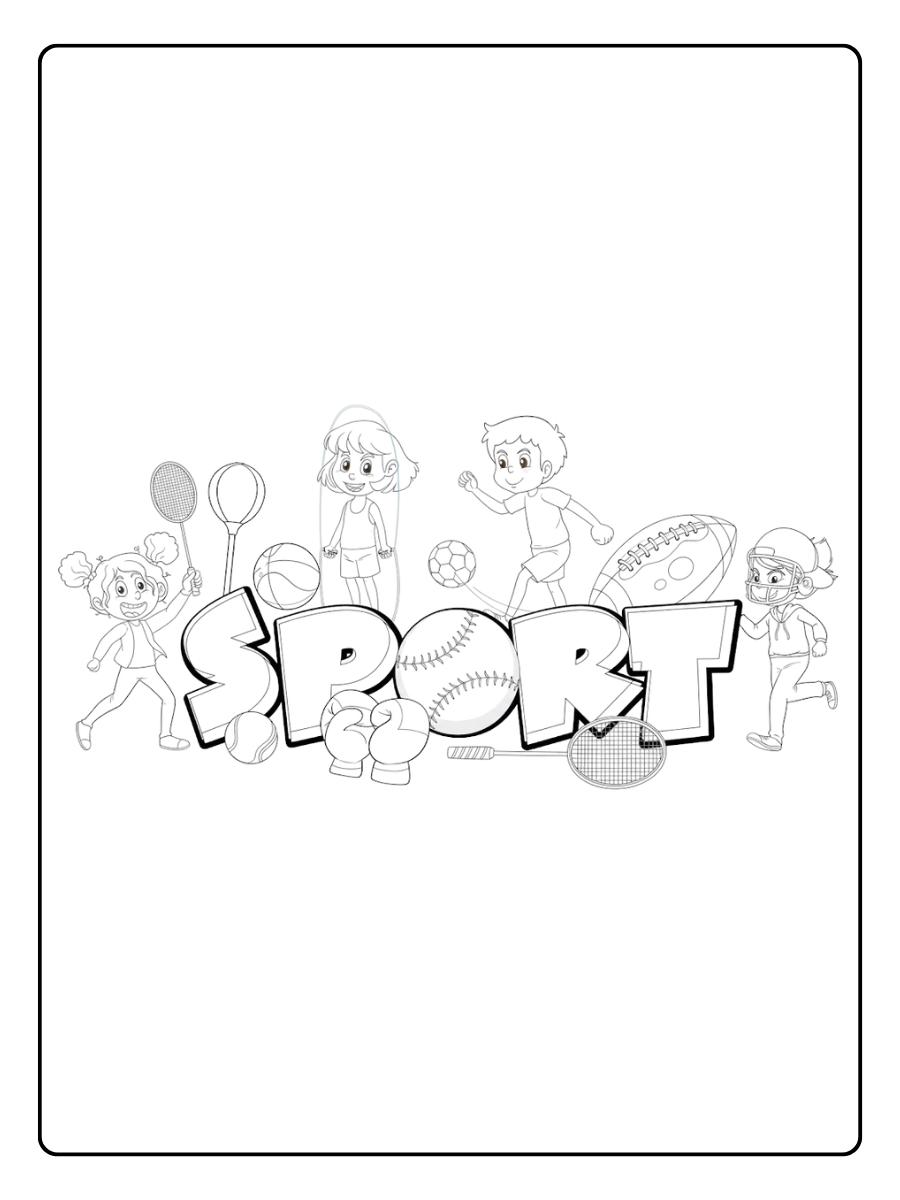 Sportarten Malvorlagen Kinder in Aktion