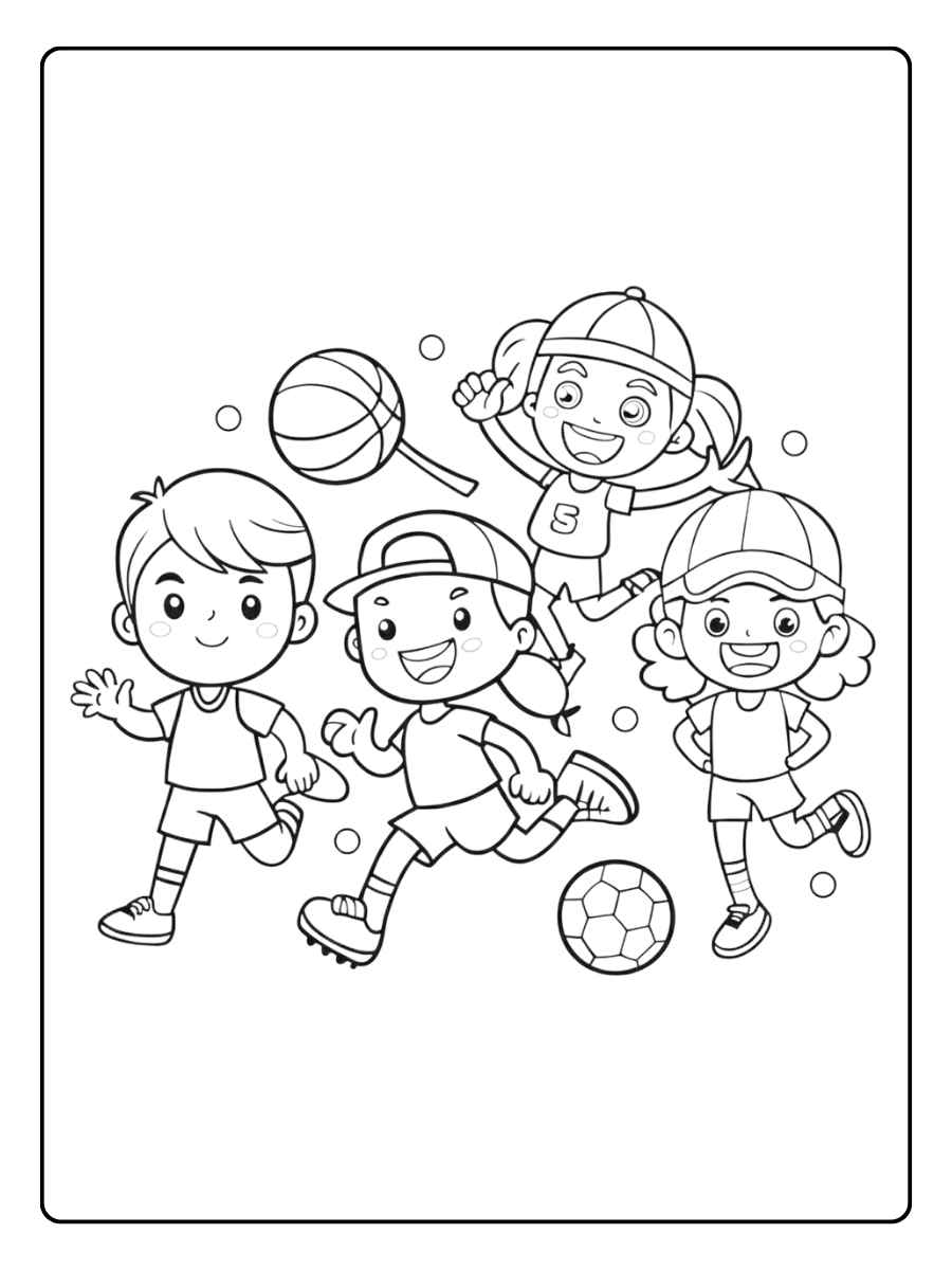 Sportarten Malvorlagen Vielfalt der Bälle