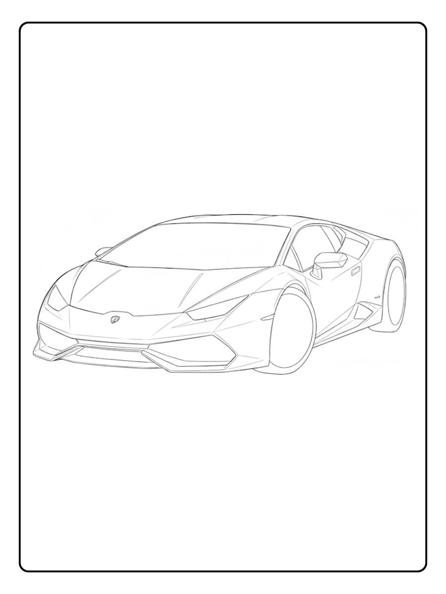 Sportwagen Ausmalbild Lamborghini Nur Konturen