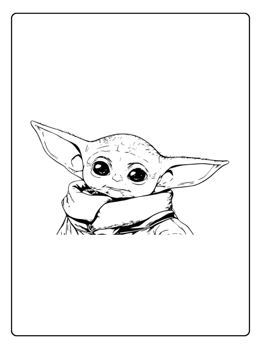 Star Wars Ausmalbilder Baby Yoda Grogu