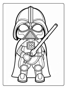 Star Wars Ausmalbilder Niedlicher Chibi Darth Vader