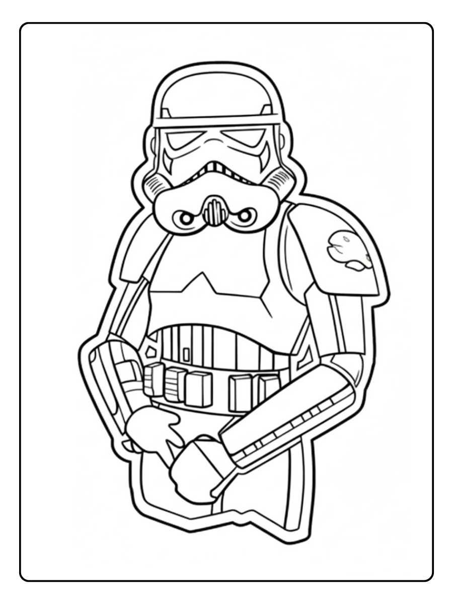 Star Wars Ausmalbilder Stormtrooper in einfacher Pose