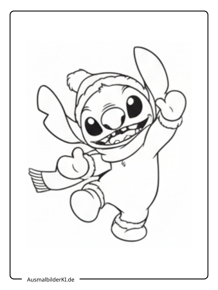 Stitch Ausmalbilder Weihnachten 1
