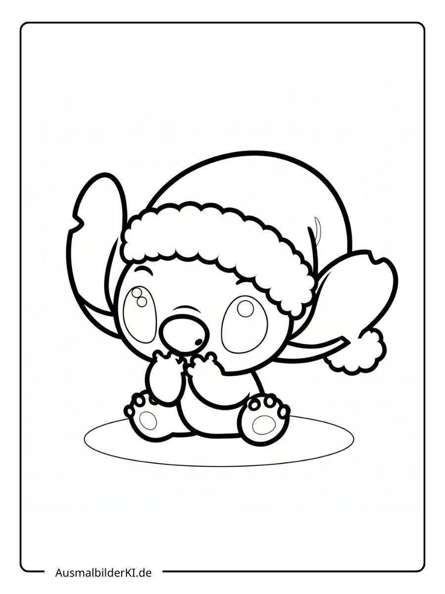 Stitch Ausmalbilder Weihnachten 13