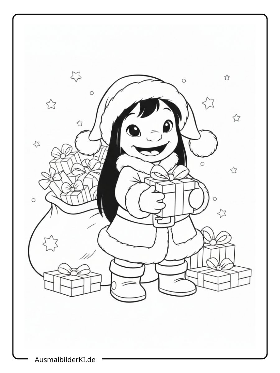 Stitch Ausmalbilder Weihnachten 17