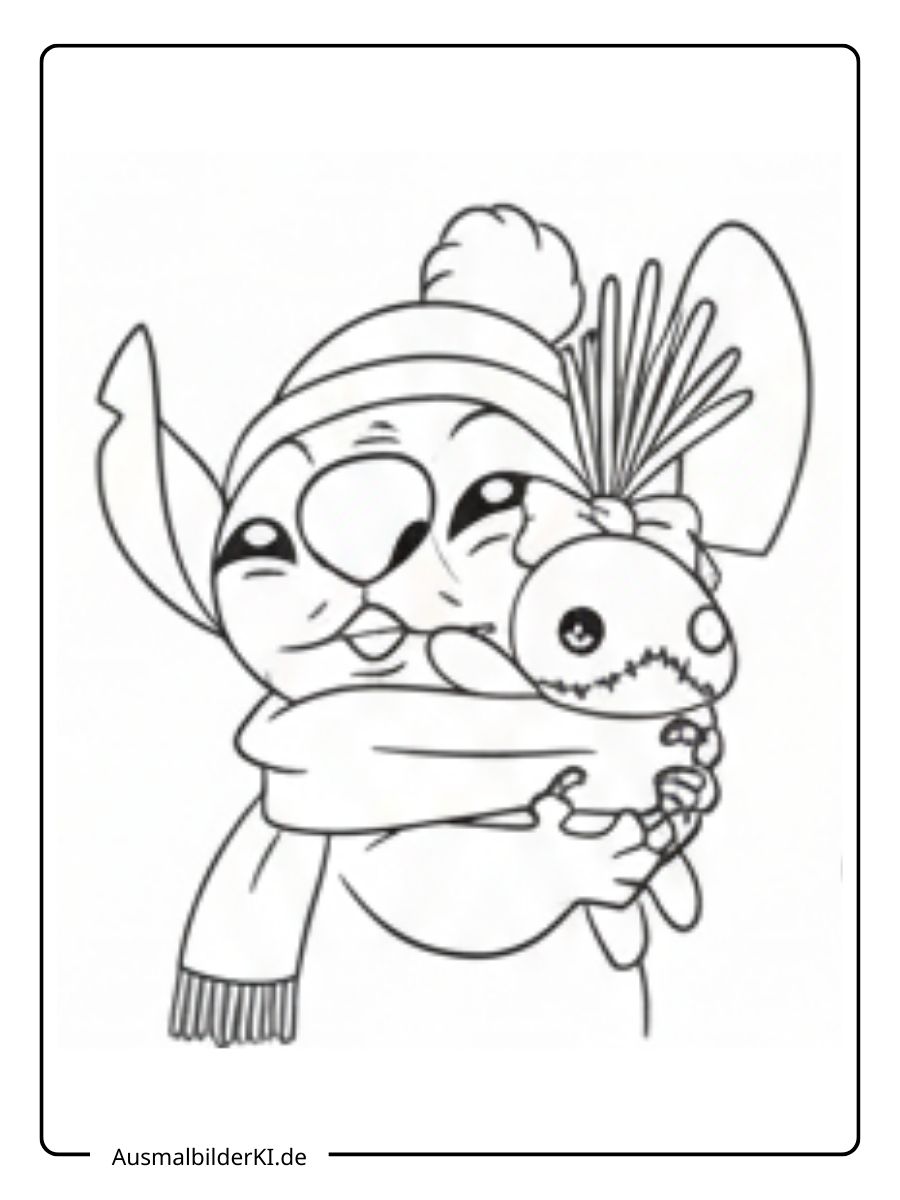 Stitch Ausmalbilder Weihnachten 2