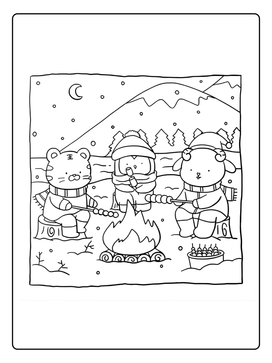 Süße Weihnachten Ausmalbilder (27)