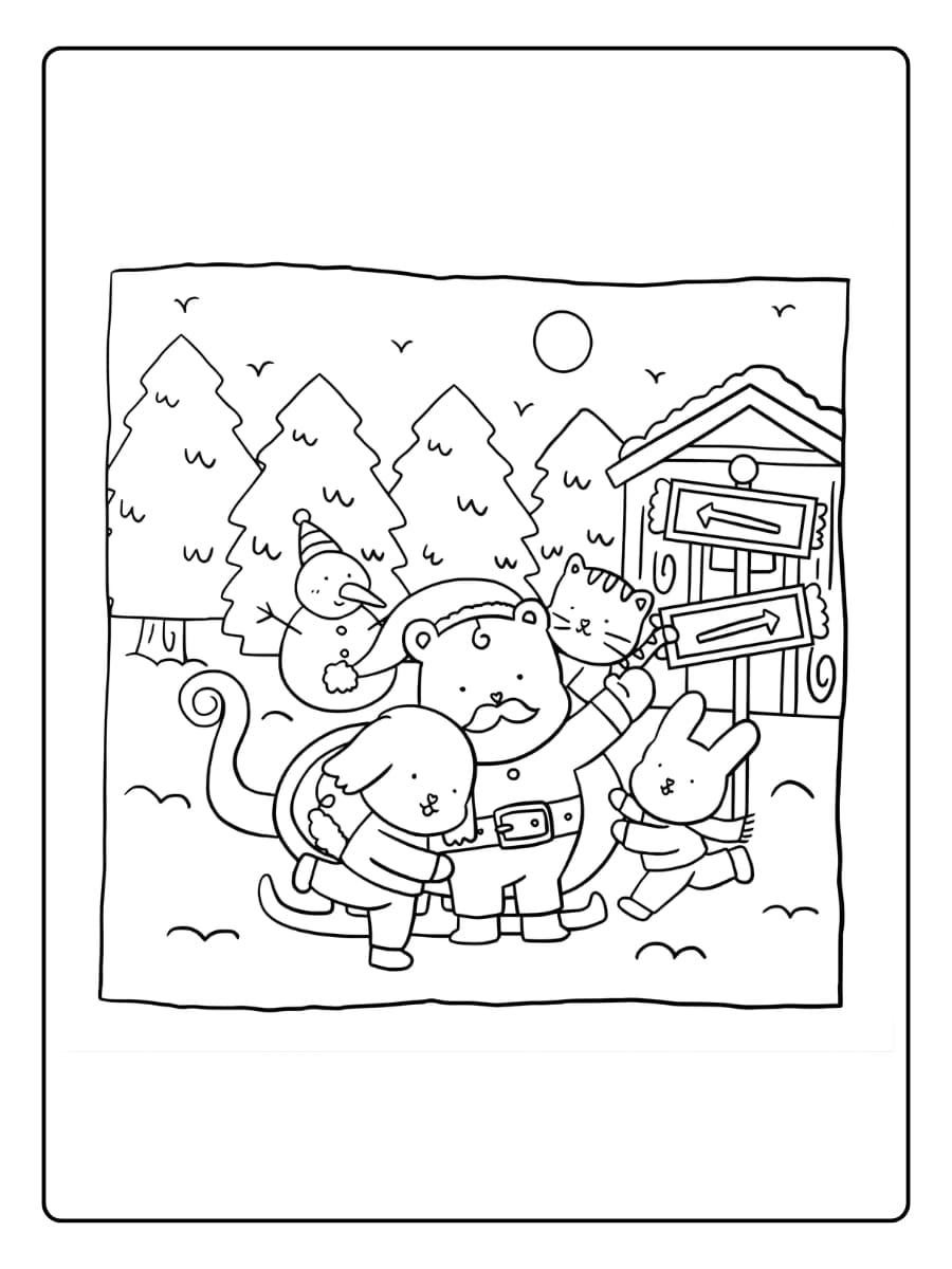 Süße Weihnachten Ausmalbilder (28)