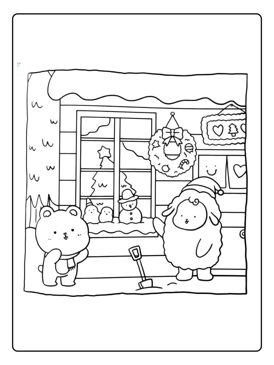 Süße Weihnachten Ausmalbilder (8)