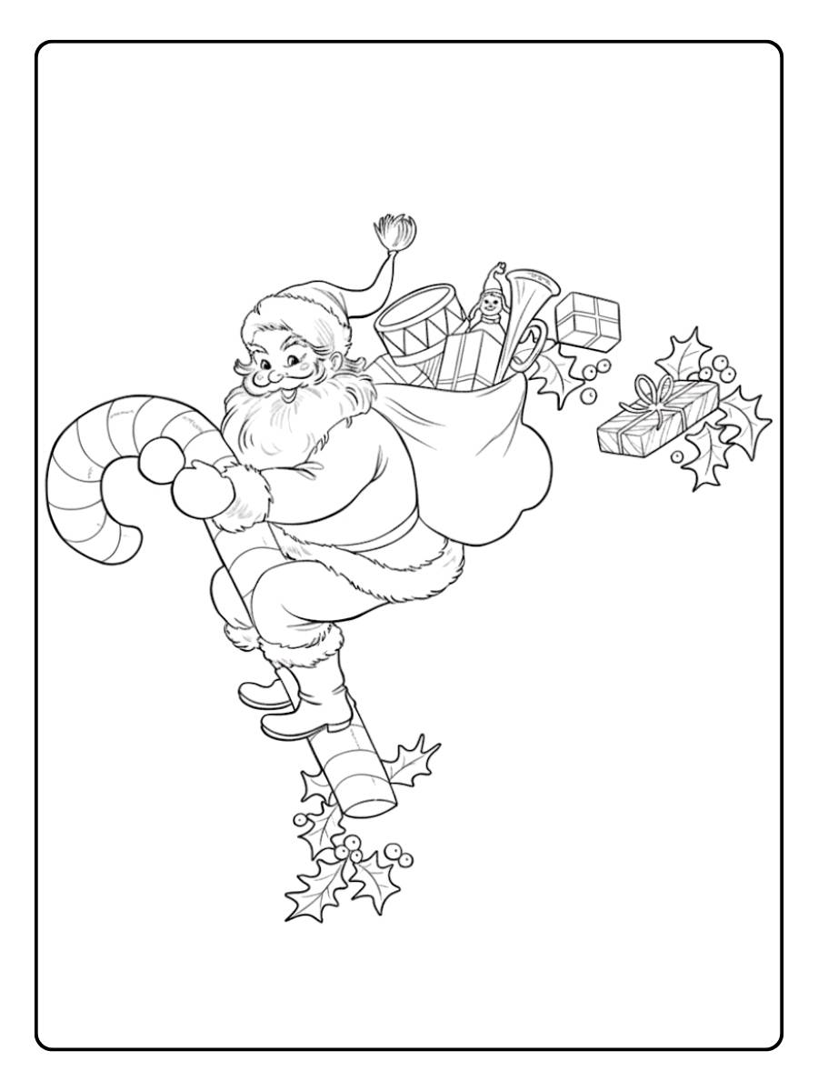 Süße Weihnachtsmann Weihnachten Ausmalbilder