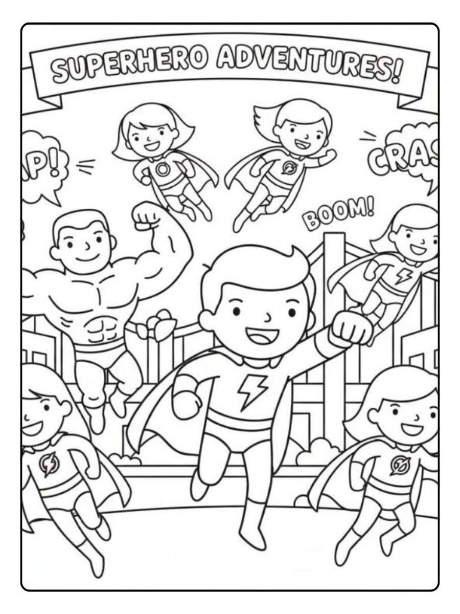 Superheld Ausmalbilder