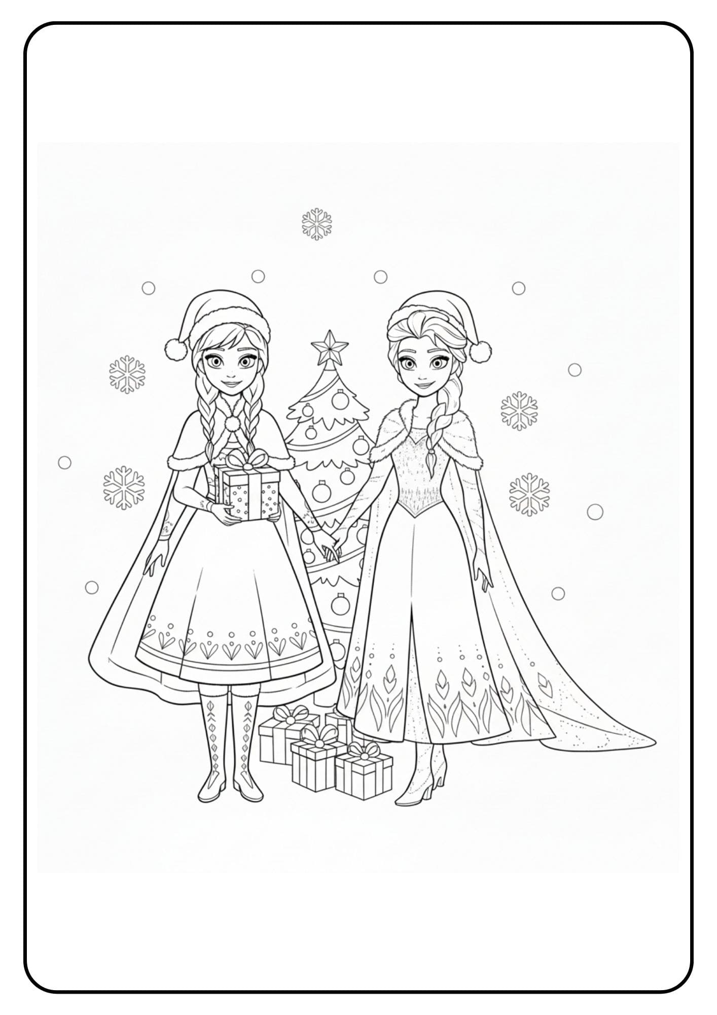 Weihnachten Anna und Elsa Mit Geschenk