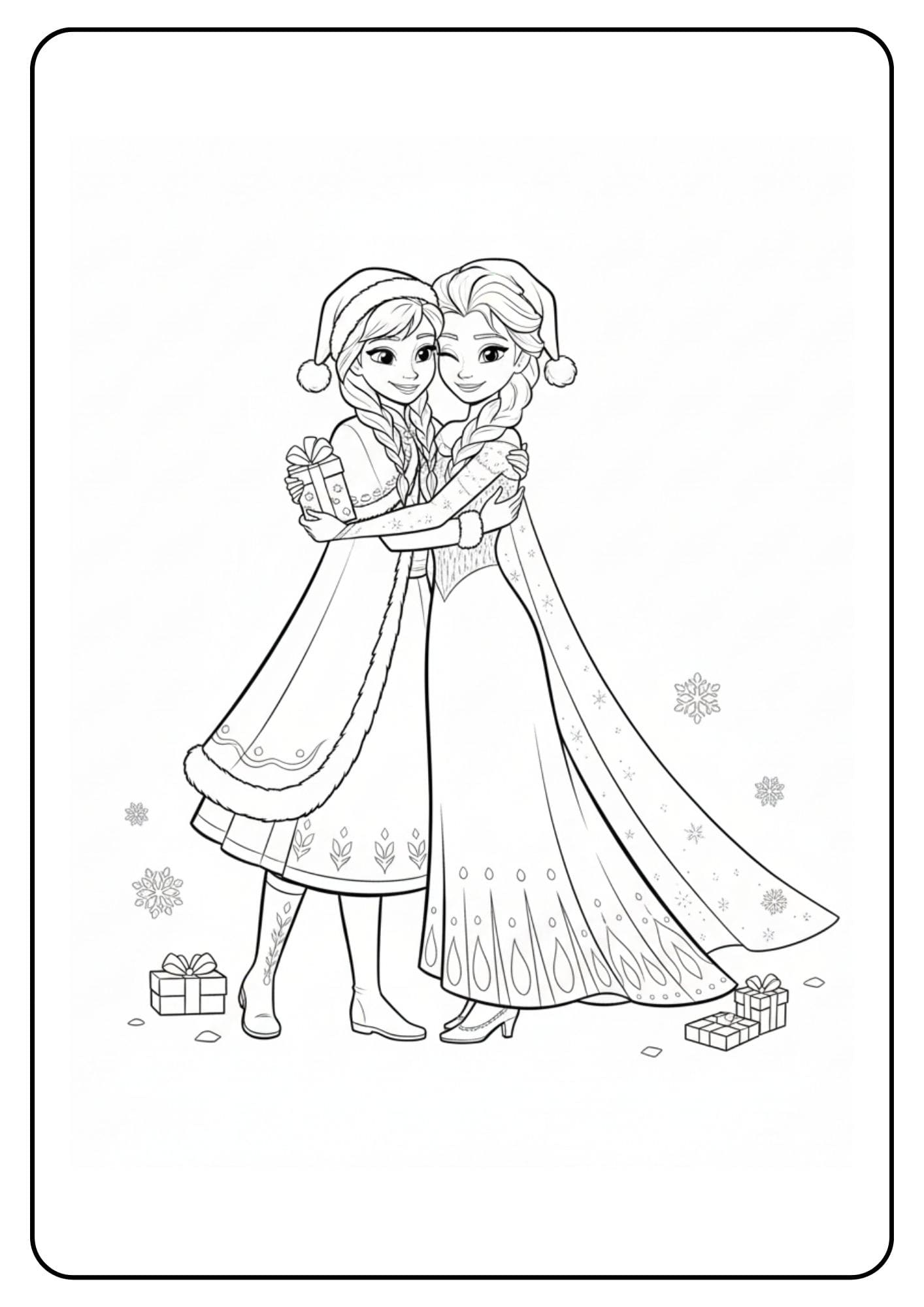 Weihnachten Anna und Elsa Mit Mützen